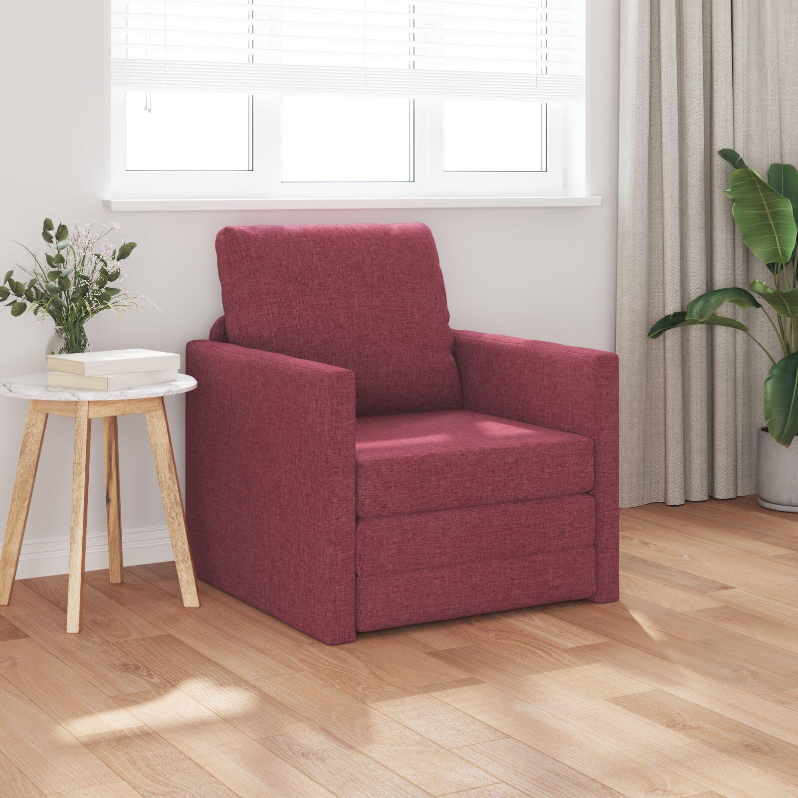 Gulvsovesofa med pude Vinrød 74 x 77 x 81 cm Stof