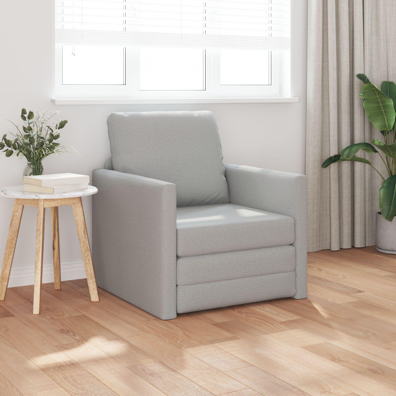 Gulvsovesofa med pude Sky grey 74 x 77 x 81 cm Stof