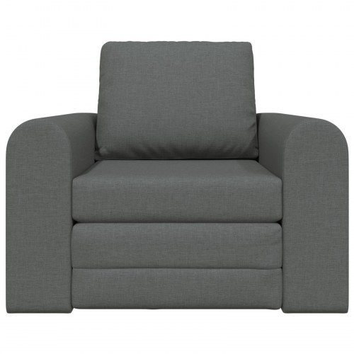Gulv Sofa Seng 2-i-1 Mørk Grå 98x71x83 cm Stof