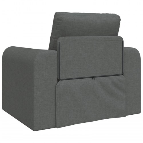 Gulv Sofa Seng 2-i-1 Mørk Grå 98x71x83 cm Stof