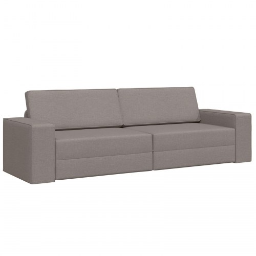 Gulv Sofa Bed 2-i-1 Taupe 245x150x60.5 cm Stof
