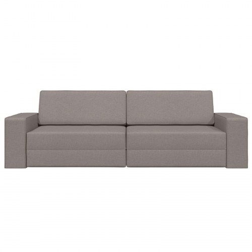 Gulv Sofa Bed 2-i-1 Taupe 245x150x60.5 cm Stof