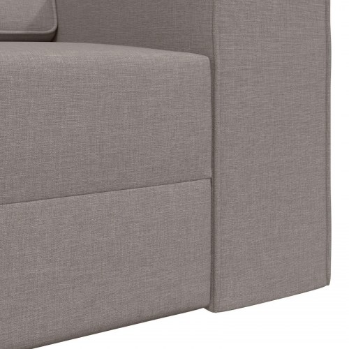 Gulv Sofa Bed 2-i-1 Taupe 245x150x60.5 cm Stof