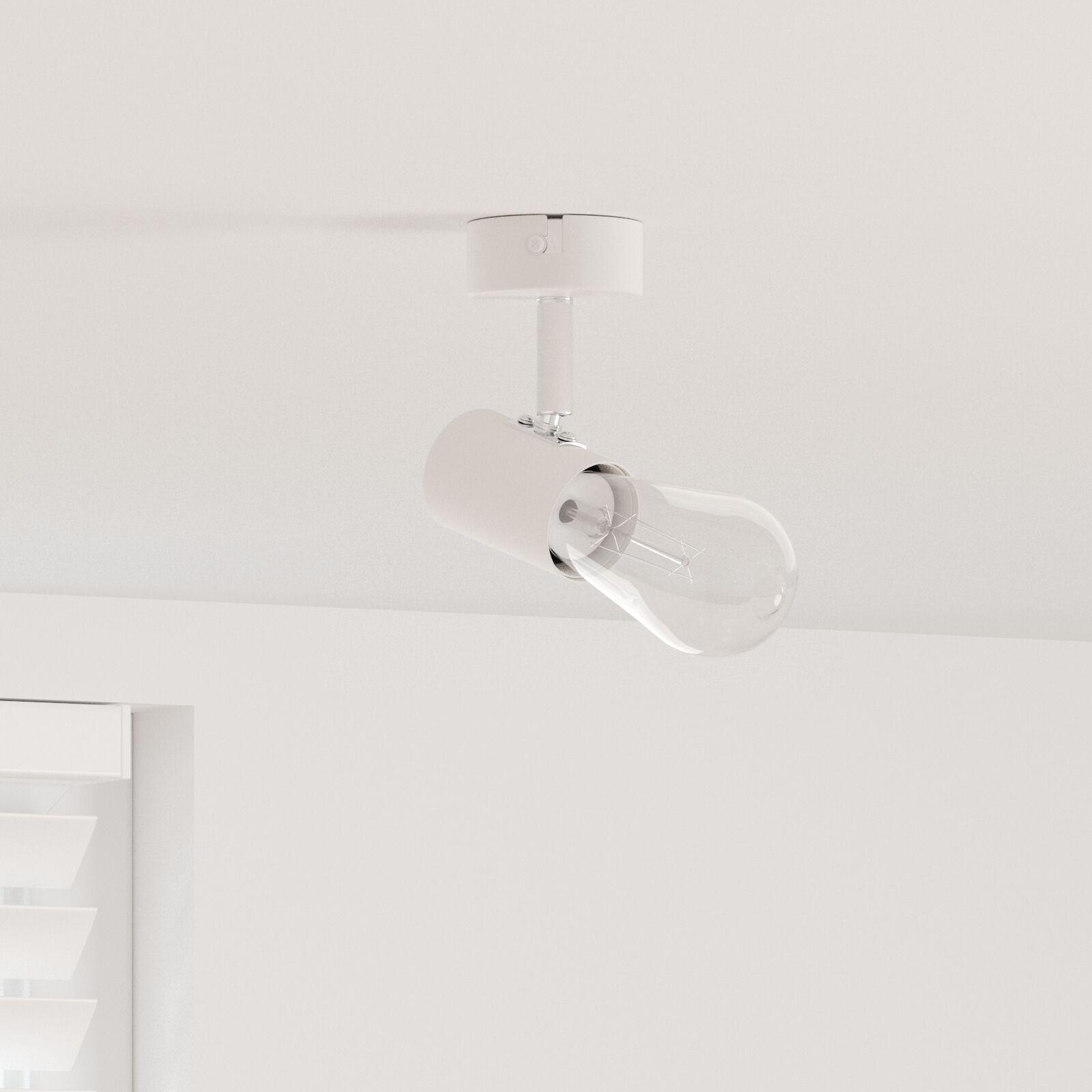 Loftspot 1 vejs justerbar hvid E27