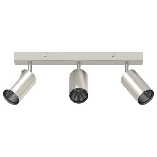 Loft Spotlys 3-Vejs Justerbart Børstet Nickel GU10