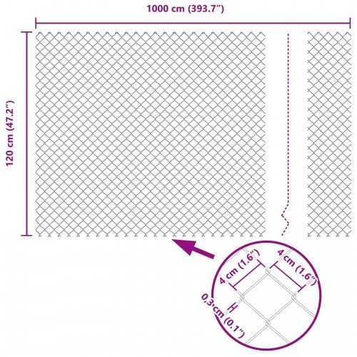 Kædetråd Hegn Grøn 1,2x10 m Stål