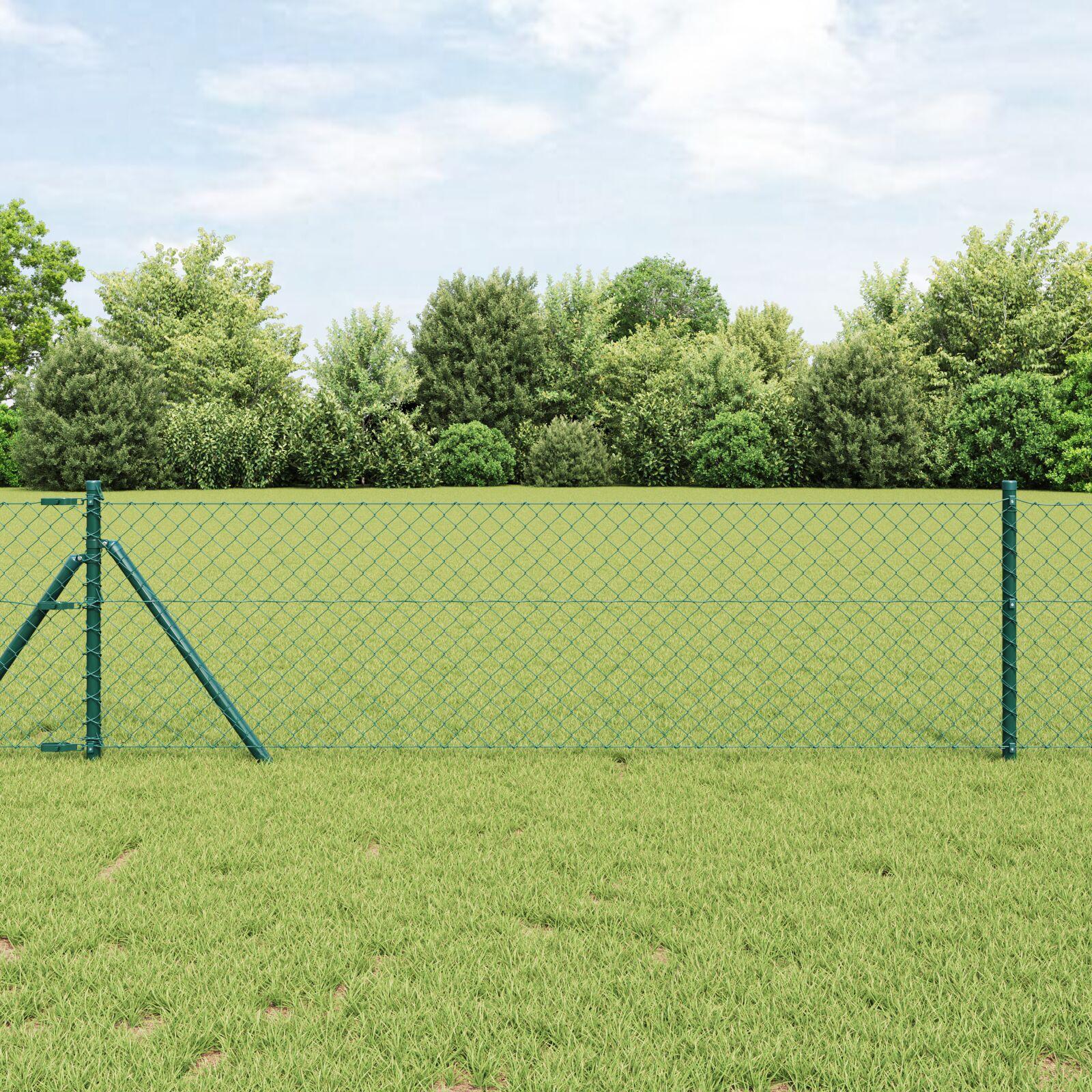Kædelink indhegning Grøn 25 x 0.4 m Stål