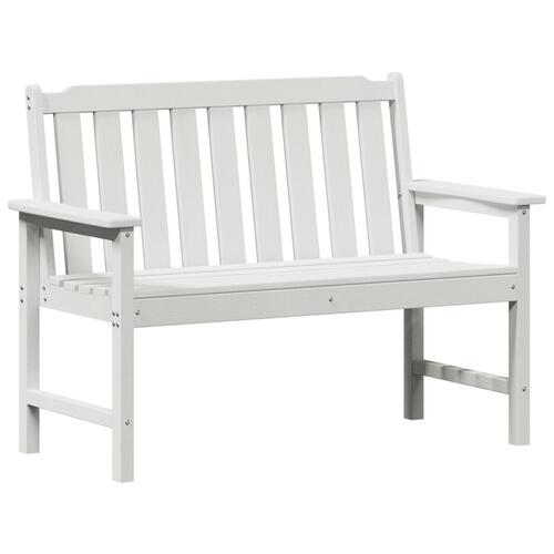 Havebænk Hvid 120 cm HDPE