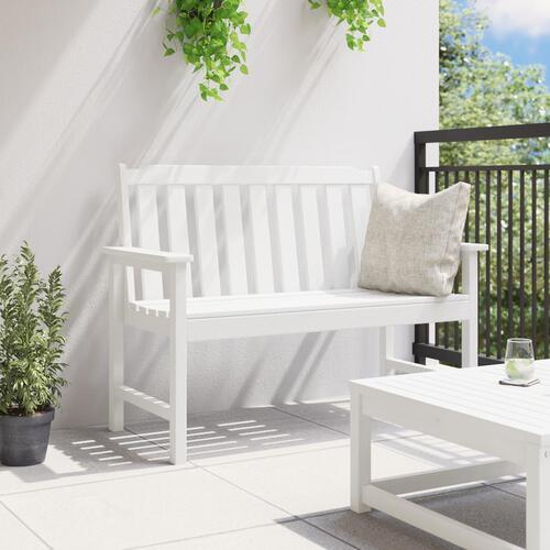 Havebænk Hvid 120 cm HDPE