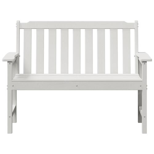 Havebænk Hvid 120 cm HDPE