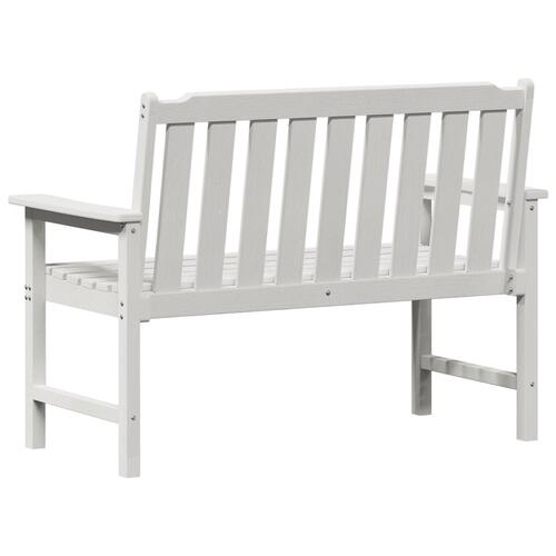 Havebænk Hvid 120 cm HDPE