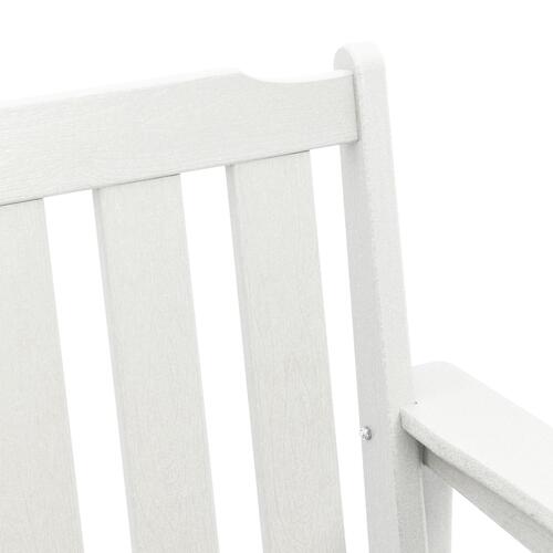 Havebænk Hvid 120 cm HDPE