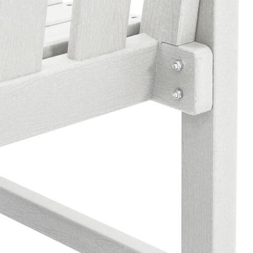 Havebænk Hvid 120 cm HDPE