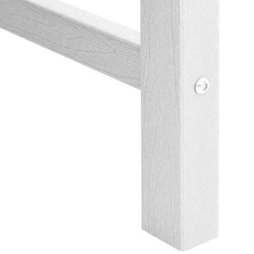 Havebænk Hvid 120 cm HDPE