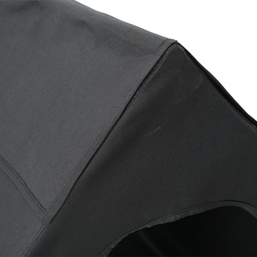 Hundehus Sort Oxford stof og stål