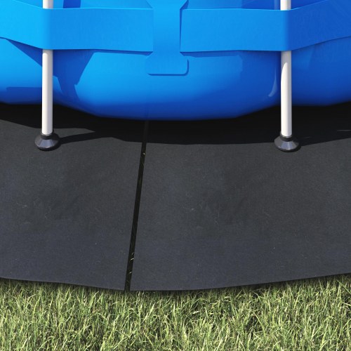 Rundt Poolovertræk Sort PVC Ø 244 cm Poolovertræk Rund