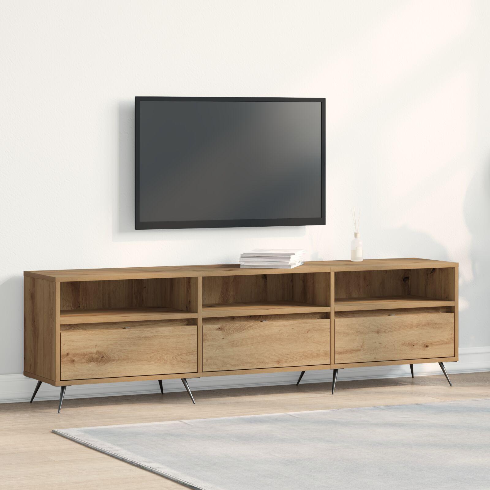 TV Skab Artisan Eg 150x30x44,5 cm Konstrueret Træ