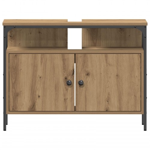 Badeværelsesskab med håndvask Artisan Eg 80x30x60 cm Ingeniørtræ
