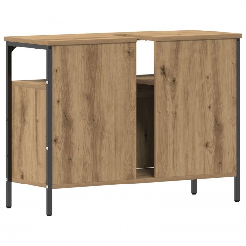 Badeværelsesskab med håndvask Artisan Eg 80x30x60 cm Ingeniørtræ