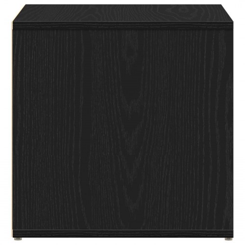 Skuffeskab Sort Eg 40,5x40x40 cm Konstrueret Træ
