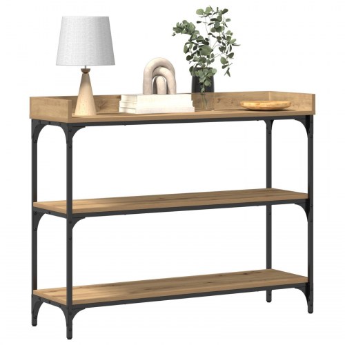 Konsolbord Artisan Eg 100x30x80 cm Engineered Træ & Stål