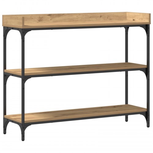 Konsolbord Artisan Eg 100x30x80 cm Engineered Træ & Stål
