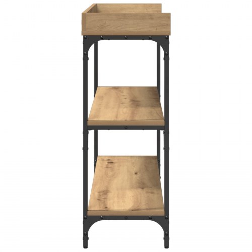 Konsolbord Artisan Eg 100x30x80 cm Engineered Træ & Stål