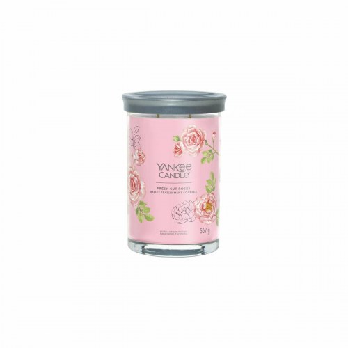 Yankee Candle duftlys - Fresh Cut Roses, cylinder, pink