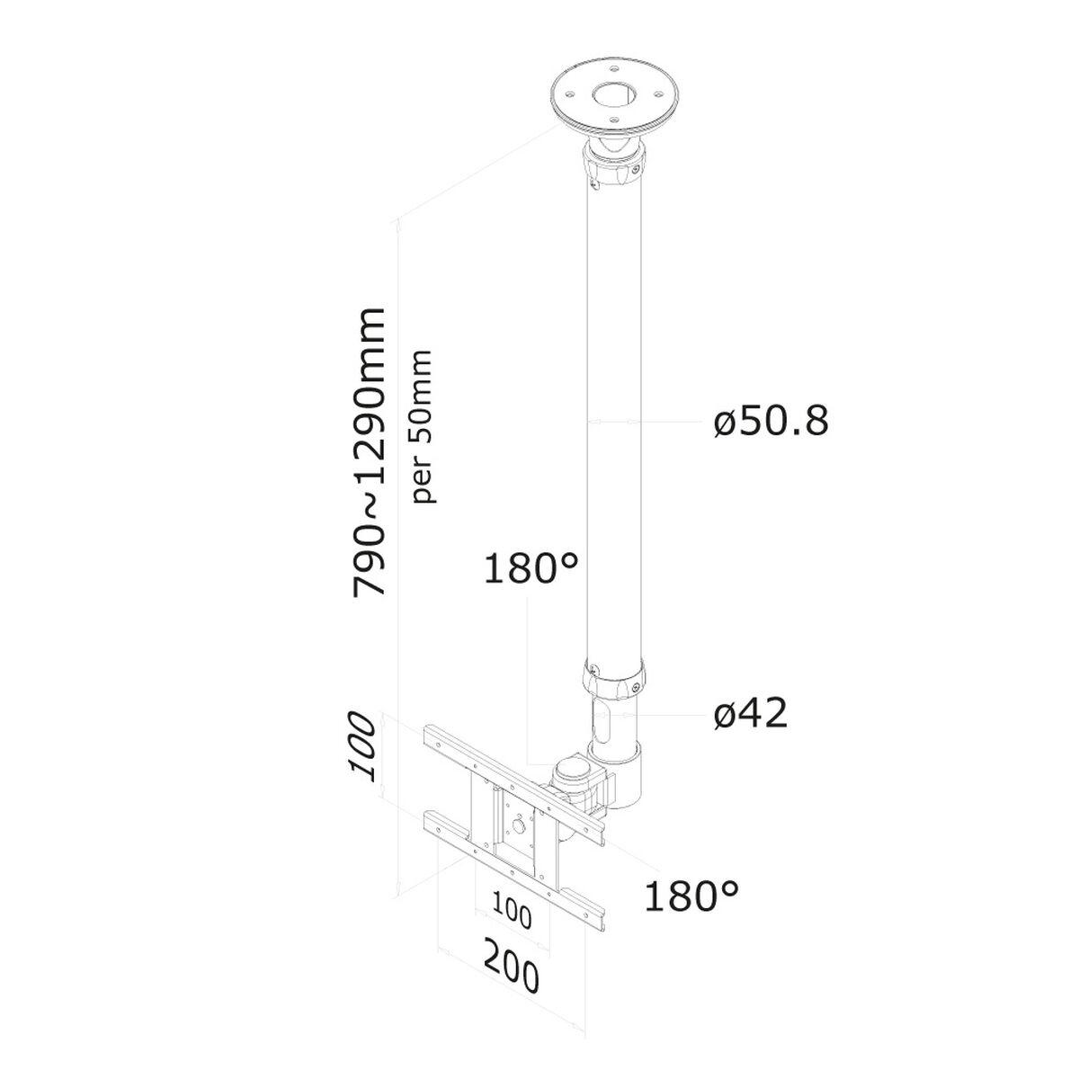 Neomounts TV-holder FPMA-C100WHITE, hvid, 10-30", 12 kg