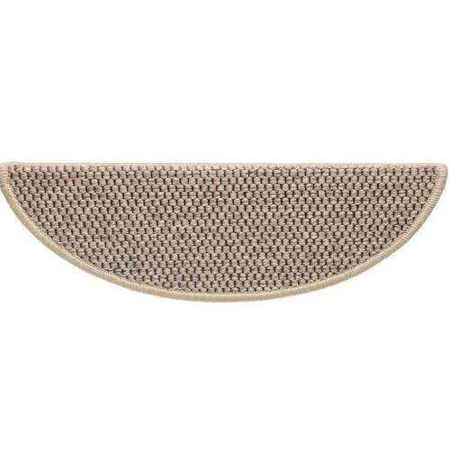 Selvklæbende trappemåtter 15 stk. 56x17x3 cm sisal-look beige