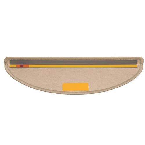 Selvklæbende trappemåtter 15 stk. 56x17x3 cm sisal-look beige