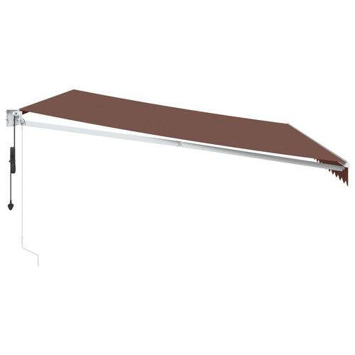 Markise 500x300 cm automatisk betjening brun