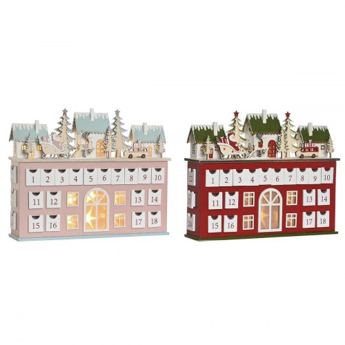 Julekalender i træ 37,5 × 8,5 × 31 cm (2 enheder)