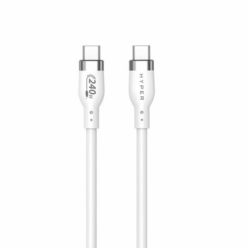 Hyper USB-C til USB-C kabel 2 m - Hvid (USB 2.0)