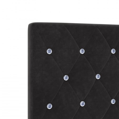Sengegavl Krystal Knap Tuftet Sort 80 cm Velours, Sengegavl Krystal Knap Tuftet Sort 160 cm Velours