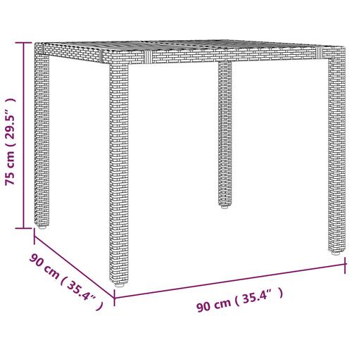3 Stykke Have Spisesæt Sort Poly Rattan Akacia, Stabelbare Have Stole med Puder 2 stk Sort Poly Rattan