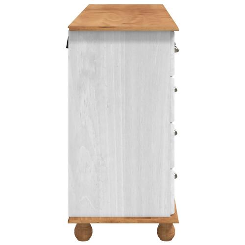 Skuffeskab 'ASKIM'Hvid 79x40x133,5 cm Massivt Træ Fyr