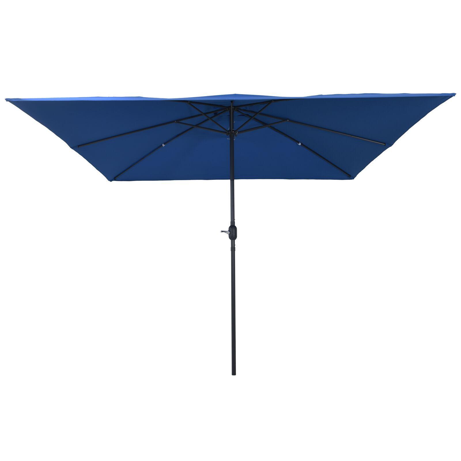 Haveparasol Blå og Sort 295 x 295 x 245 cm Polyester og Stål