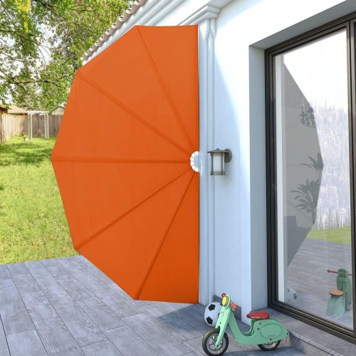 Sammenklappelig sidemarkise til terrasse 200 cm terracotta