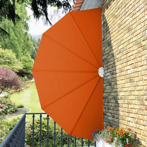 Sammenklappelig sidemarkise til terrasse 200 cm terracotta