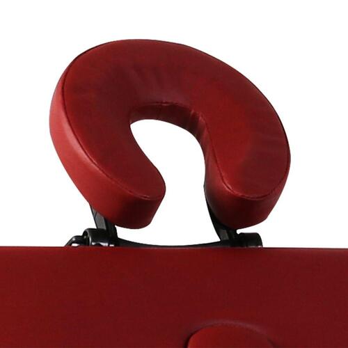 Foldbart massagebord med 2 zoner aluminiumsstel rød