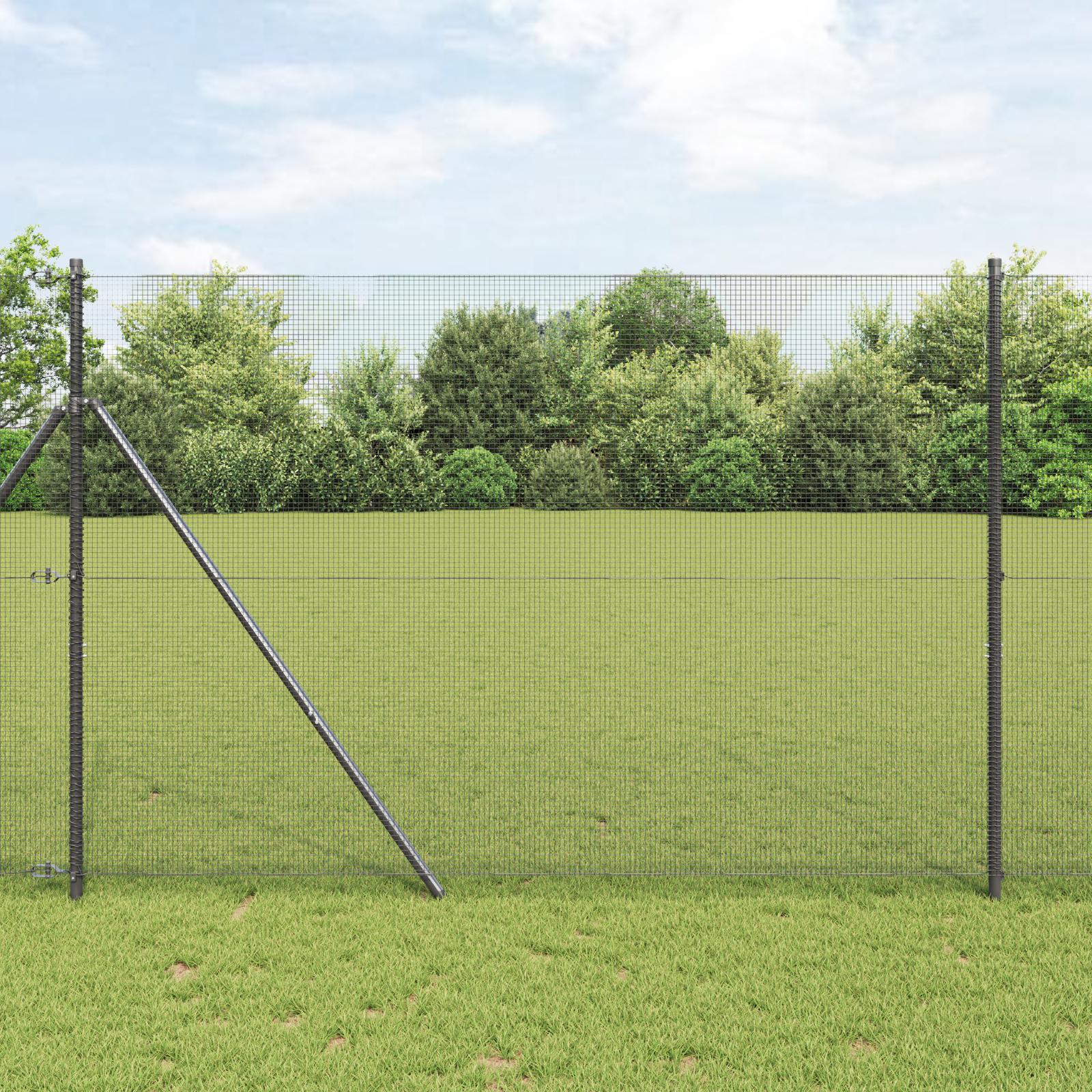 Svejset trådhegn 5000 × 150 cm - grå havehegn