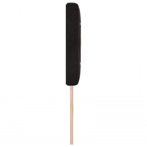Sengegavl med krystalknapper, tufted, sort, 160 cm, velour
