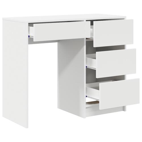 Hvidt Skrivebord Hvidt MDF Medium Opbevaring Hvidt Skrivebord