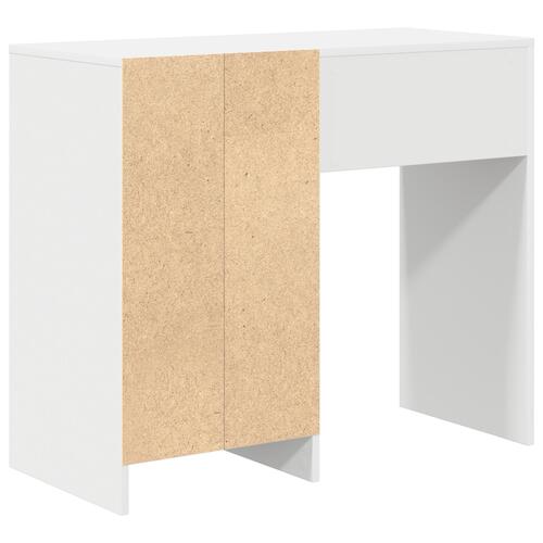 Hvidt Skrivebord Hvidt MDF Medium Opbevaring Hvidt Skrivebord