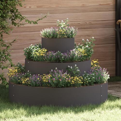 Metalplanter Stål/sort Stål Stor Modulær Metalplanter