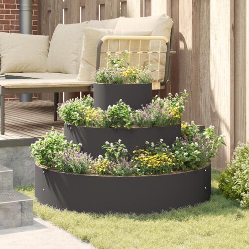 Metalplanter Stål/sort Stål Stor Modulær Metalplanter