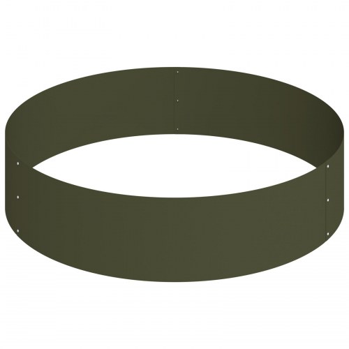 Metal Planter Stål/olivengrøn Stål Ø 90 cm Modulær