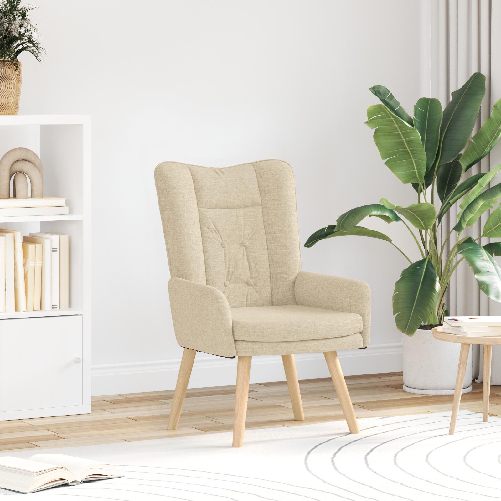Afslappende stol Creme 63 x 67 x 94 cm Stof