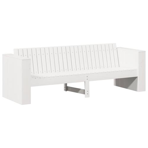 Havemøbel Sofa 3-personers Hvid Træ Medium Slidstærk